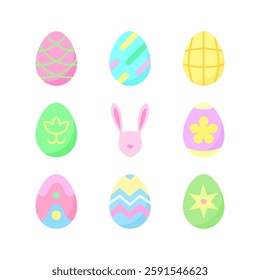 Minimal pastel Easter icon. Use for decorate card, web page, presentation.