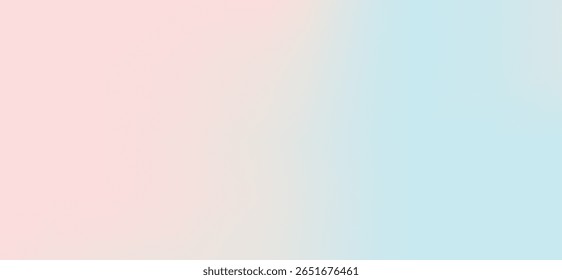 Fundo de gradiente pastel mínimo com rosa suave desaparecendo em azul bebê. Ideal para temas visuais elegantes, femininos, calmantes ou sonhadores, convites ou gráficos de mídia social. Conceito de transição.
