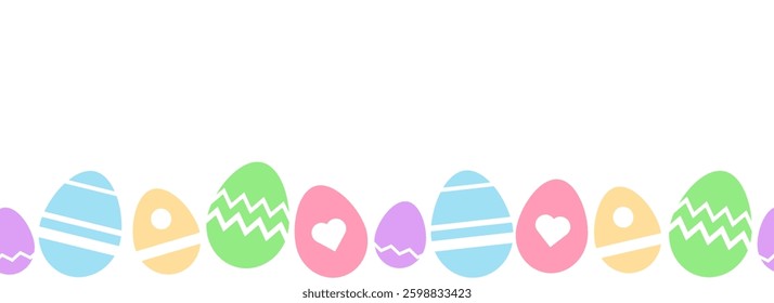 Minimal pastel Happy Easter Day background backdrop. Use for presentation background, banner, backdrop.