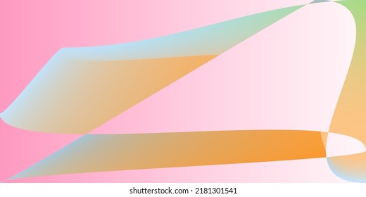 Minimal Pastel Psychedelic Dynamic Illustration. Color Modern Shape Multicolor Smooth Surface. Neon Pink Futuristic Digital Blurred Background. Technology Fluid Smooth Layers Rainbow Gradient Mesh.