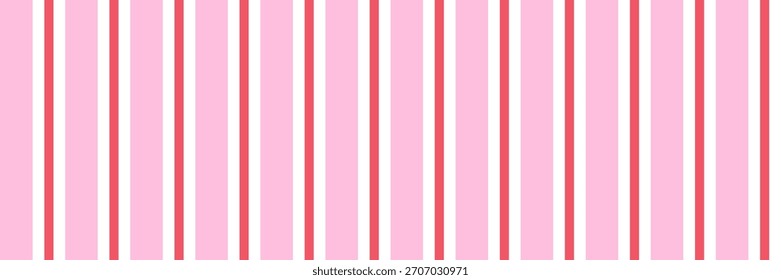 Minimal pastel stripe seamless pattern set. Clean geometric vertical line design in soft pink for wrapping, banner, and fabric decoration.
