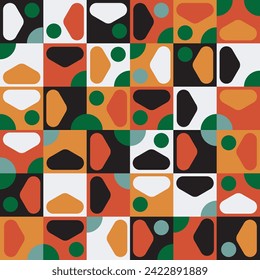 Abstrakter Bauhaus-Vektorgrafik mit minimalem Muster
