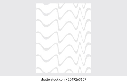 Minimal pattern with curvy lines vector background image.