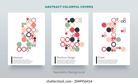 Minimal pattern design collection. Abstract geometric covers bundle.