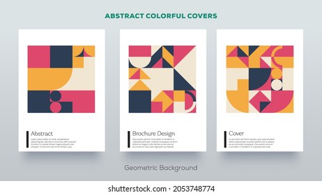 Minimal pattern design collection. Abstract geometric cover.