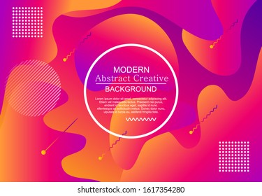 minimal pattern neon wave, rainbow fluid amoeba banner design, modern abstract amoeba banner gradient color design