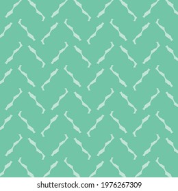 Minimal pattern with sticks arranged in zigzag. Wallpaper design in green and light blue.