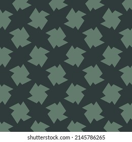 Minimal pattern with turbines in a geometrically stylized shape. Textile design in black and blue.