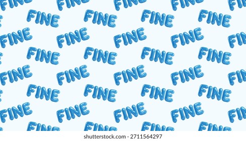 Padrão mínimo com a palavra "FINE" — moderno, arrojado e perfeito para amantes de pop-art ou tipografia.