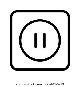Minimal Pause Button Icon Set for Media Control, Playback UI and App Navigation
