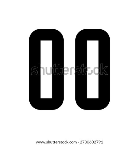 Minimal pause icon representing media control and playback interaction. This clean outline vector symbol is ideal for user interface designs such as media players, workout tracking apps, timers, dashboards, and control panels.

Perfect for mobile apps, websites, user interface design, UX UI projects, and digital products that require clear playback or control actions. The icon features a simple, minimalist style that is fully scalable editable stroke and easy to customize for various digital uses.