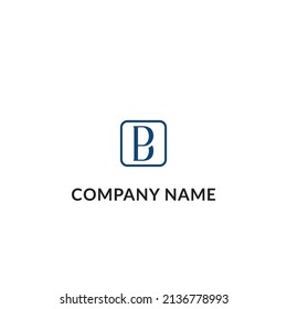 Minimal PB monogram logo. Minimal monogram to show letter P with letter B. Very clean and clear design to represent PB or BP monogram. This logo suitable for all industries