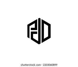 Plantilla mínima de diseño de elementos de círculo aislado con logotipo PDD monograma.
