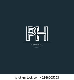 Minimal PH initial based icon logo