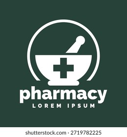 Ein minimales Apotheken-Logo, Vektordesign