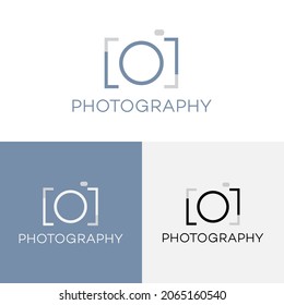 Minimal photography logo design template Vector in eps-10