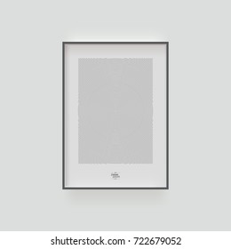 Minimal picture frame with beautiful circles design and sample text. Eps 10 stock vector illustration