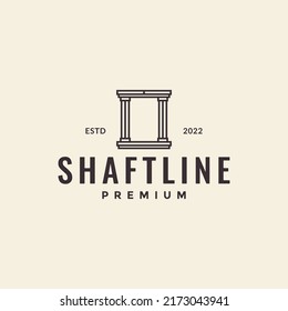 minimal pillar gate history logo design vector graphic symbol icon illustration creative idea