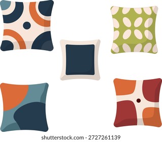 Ilustración vectorial plana de almohada mínima aislada en blanco