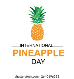 Minimal Pineapple Day Poster with Clean White Background