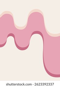 Fundo Abstrato Gotejamento Rosa Mínimo com Camadas Onduladas