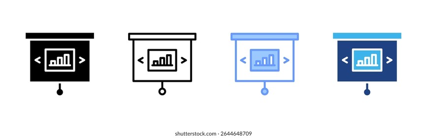 Minimale Pitch Deck Symbolblatt mehrere Stilkollektion