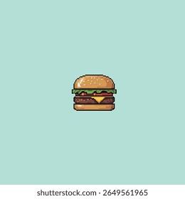 Minimal Pixel Cheeseburger pixel Style