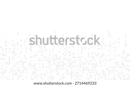 Minimal pixel wave pattern fading on white background, creating a soft data rhythm suitable for clean design layouts, modern visuals, and subtle information concepts.