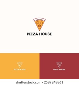 Minimal Pizza logo design template