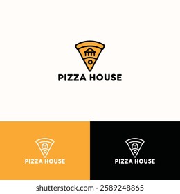 Minimal Pizza logo design template