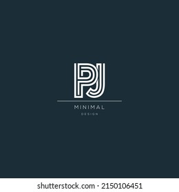 Minimal PJ initial based icon logo