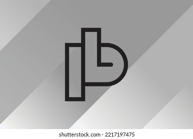 Minimal PL logo. Icon of a LP letter on a luxury background. Logo idea based on the PL monogram initials. Professional variety letter symbol and LP logo on background.