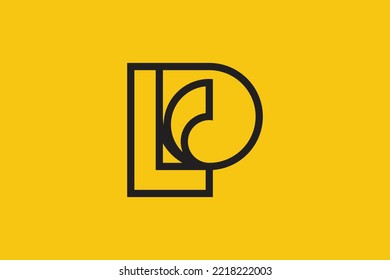 Minimal PL logo. Icon of a LP letter on a luxury background. Logo idea based on the PL monogram initials. Professional variety letter symbol and LP logo on background.