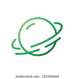 Minimal planet logo template vector icon design
