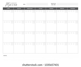 Minimal planning vector design for printing template. Calendar organizer 2019. 