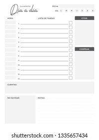 Minimal planning vector design for printing template. Calendar organizer 2019. 