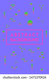 Minimal playful cover design vector template with geometric shapes