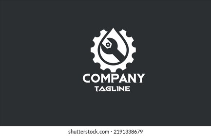 minimal plumber service logo template