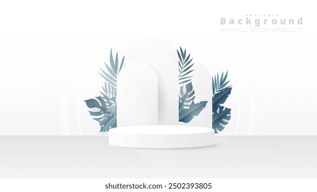 Fondo de podio mínimo, podio 3d para presentación, escenario para escaparate, ilustración Vector 3d EPS 10