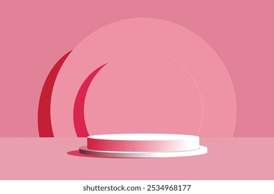 Fondo mínimo del podio, podio para la presentación, escenario para el escaparate. Vector eps10