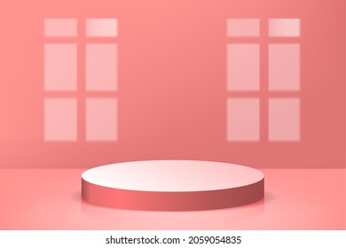 estadio podio mínimo en ilustración vectorial 3d. Pasos 10