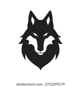 Logotipo poligonal mínimo del lobo diseñado para la marca contemporánea aguda