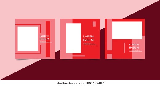 MInimal Post Template Social Media Banners Design. EPS10.