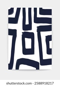 Minimal poster. Abstract geometric modern simple shapes, contemporary bauhaus design elements. Vector brochure cover