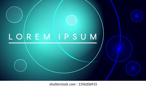 Minimal poster cover with modern light blue color. Abstract  template with circle shapes. Sample design with text. Eps10 vector.