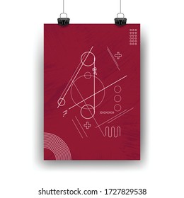 Minimal poster design and flyer template layout