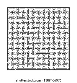Minimal Poster with Difficult Vector Maze Illustration