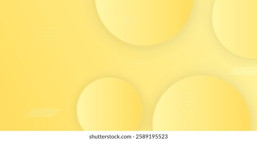 Minimal poster featuring 3D-style circles on a vibrant yellow background. A modern, futuristic banner design perfect for creative projects and EPS10 format.