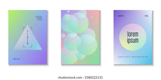 Minimal Poster. Geometric Radial Illustration. Holographic Background. Memphis Elements. Noise Abstract Shape. Hipster Placard. Purple Texture Gradient Set. Pink Minimal Poster