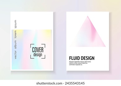 Minimal Poster. Graphic Vector. Business Retro Backdrop. Minimalist Mesh. Rainbow Background. Digital Effect. Violet Neon Label. Blue Minimal Poster